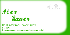alex mauer business card